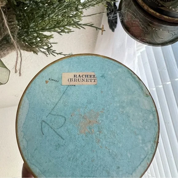 🌺 Set of 2 Antique French Art Deco Powder Boxes Perfume Made in France - Picture 6 of 11